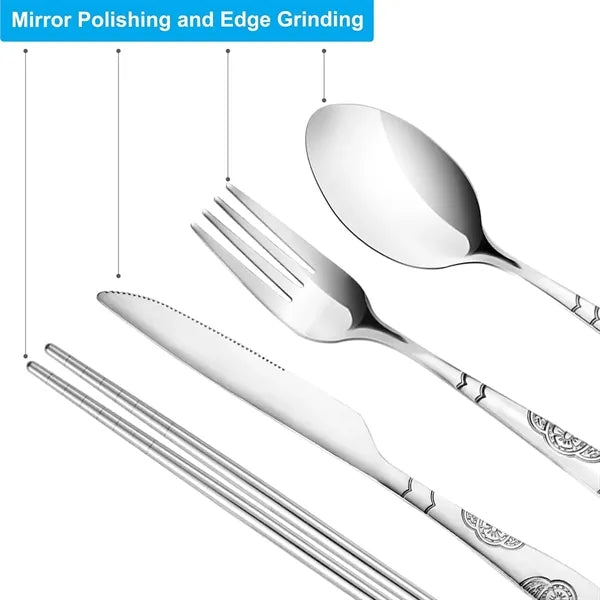 Portable Eco-Friendly Straw Utensil Set