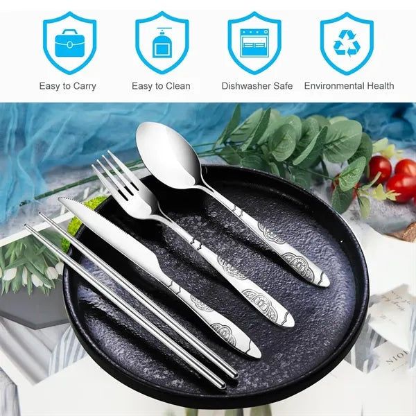 Portable Eco-Friendly Straw Utensil Set