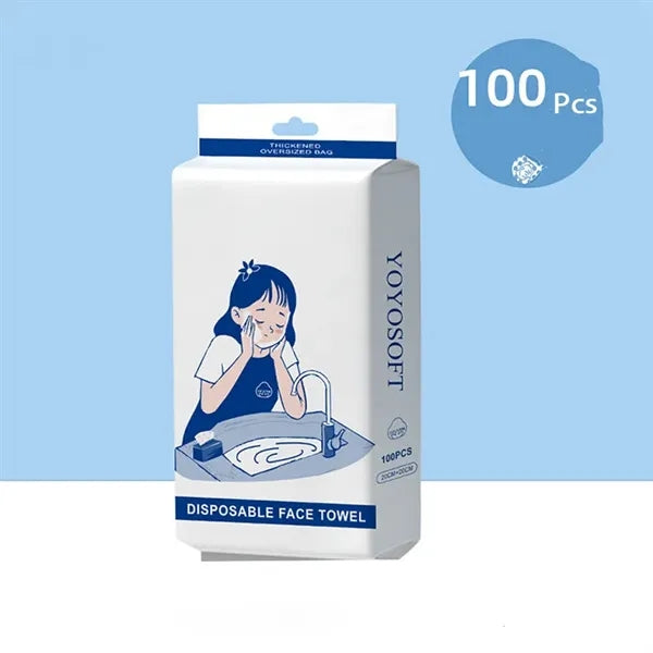 Disposable washcloth 100pcs pack customiz logo available