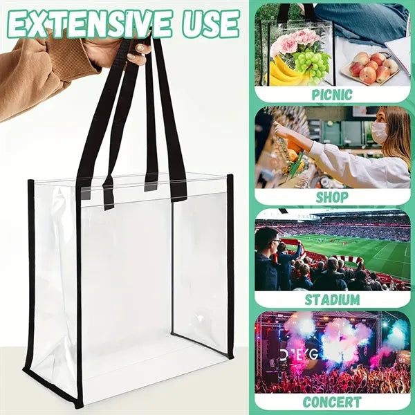 Clear PVC Stadium Tote Bag