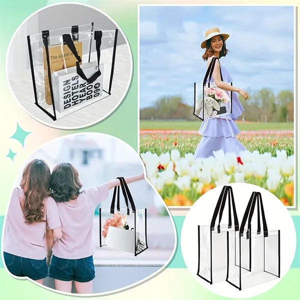Clear PVC Stadium Tote Bag