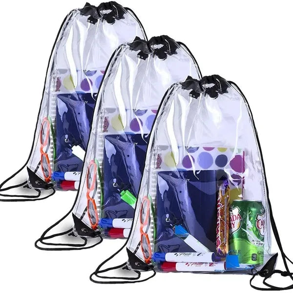 Clear PVC Drawstring Backpack