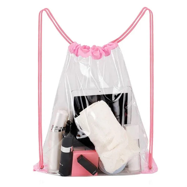 Clear PVC Drawstring Backpack