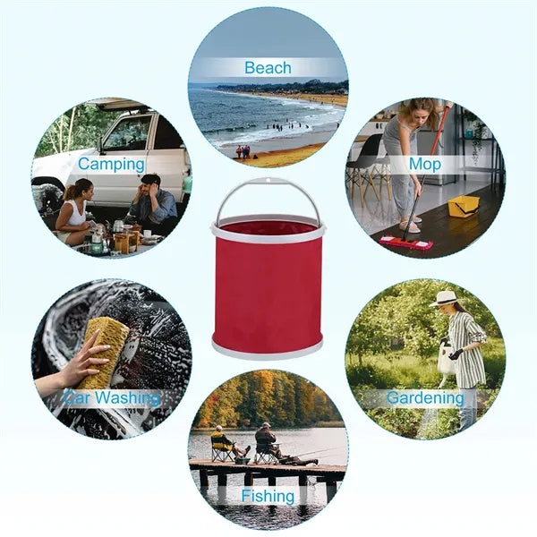 Durable Collapsible Camping Bucket with Handle