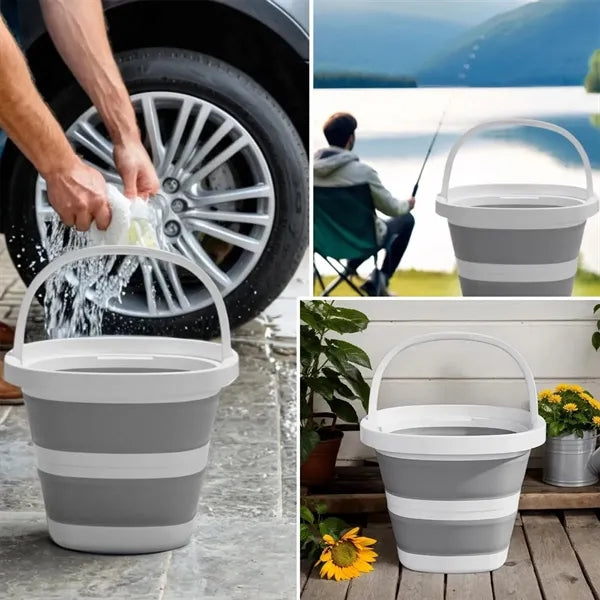 Collapsible Camping Beach Bucket with Handle