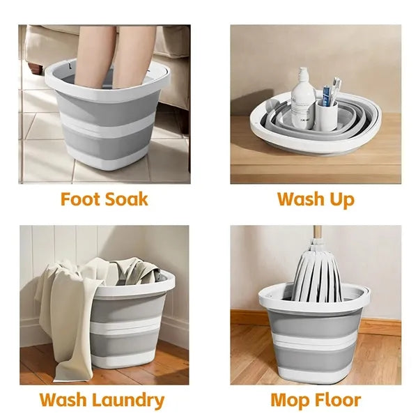 Collapsible Camping Beach Bucket with Handle