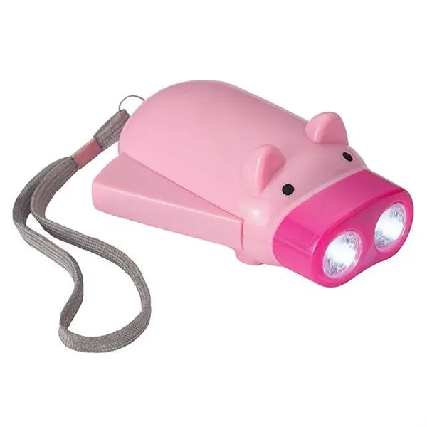 Electric Hand-Press Piggy Flashlight