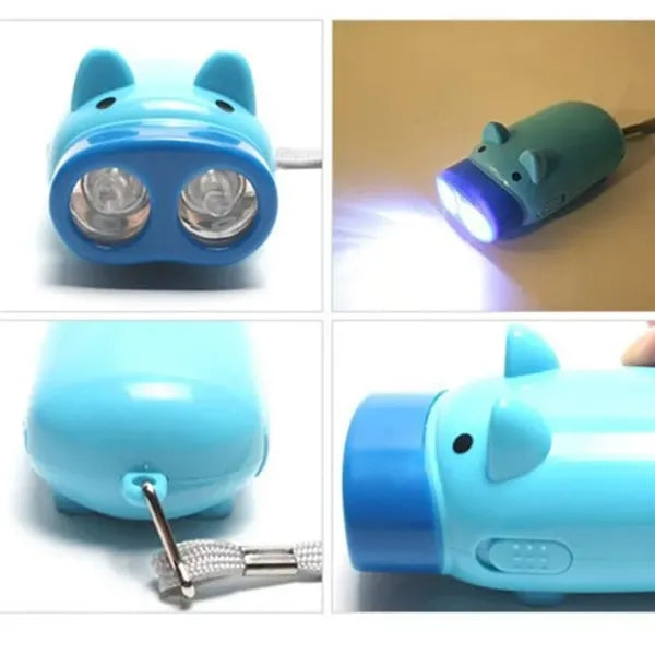 Electric Hand-Press Piggy Flashlight