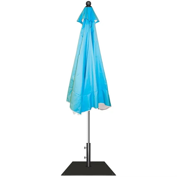 7.5' Heavy Duty Square Umbrella with Valance and Steel Base