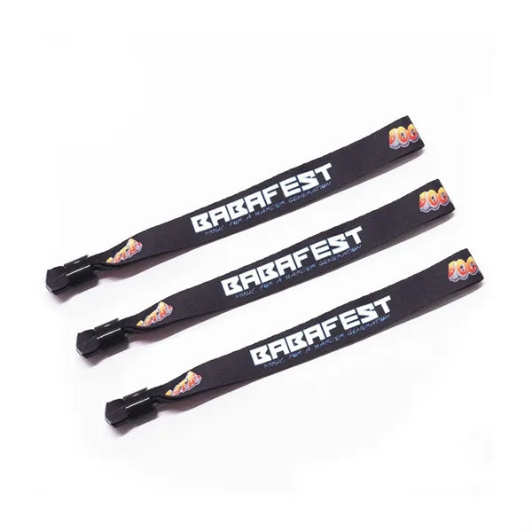 1/2" Full Color Sublimated Event Wristbands w/ Locking Bead