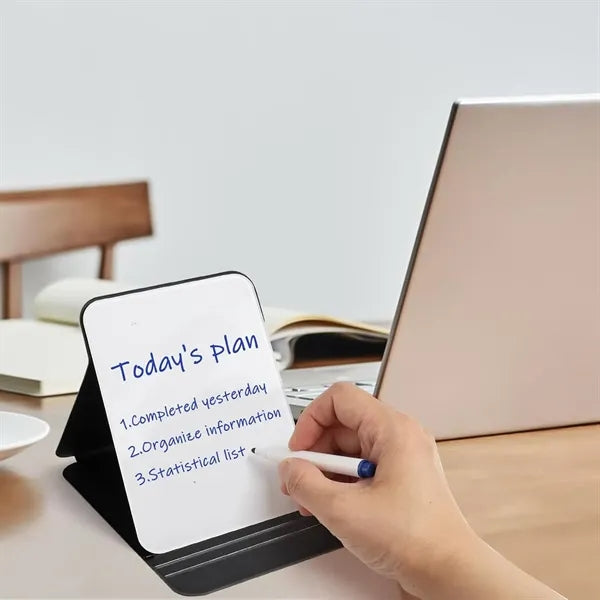 Glass Dry Erase Board with Reversible Stand