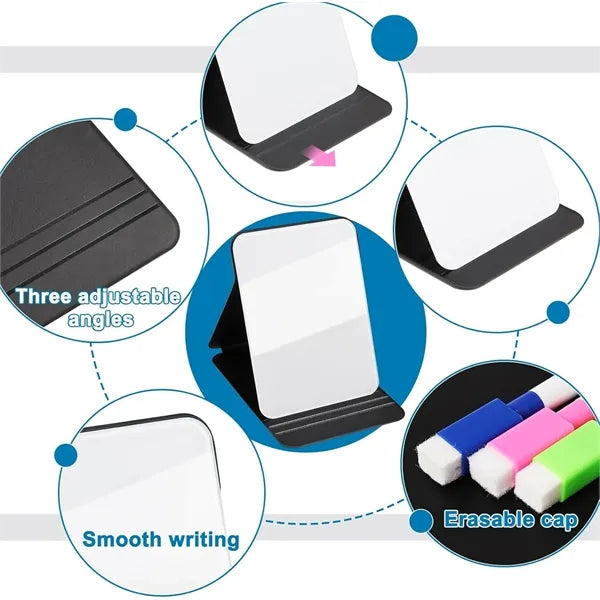 Glass Dry Erase Board with Reversible Stand