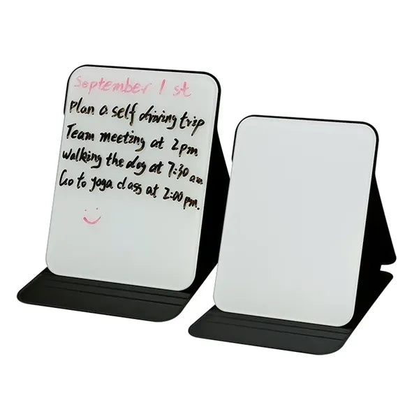 Glass Dry Erase Board with Reversible Stand