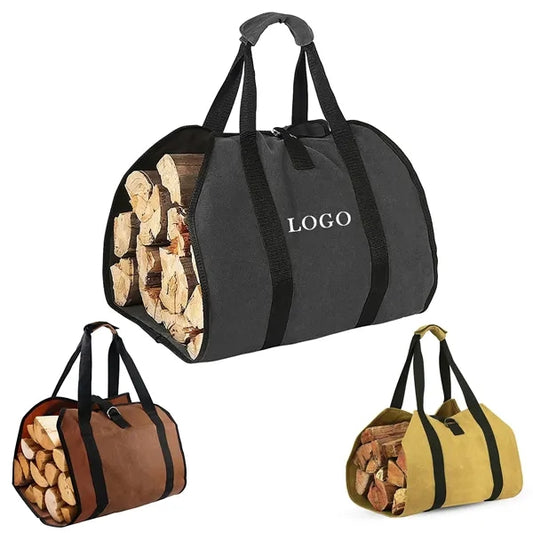 Outdoor Waterproof Canvas Log Firewood Carrier Bag