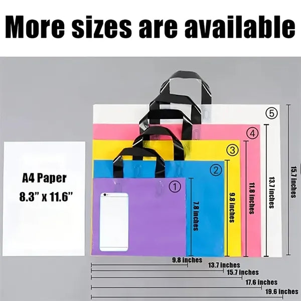 13.7" x 9.8" Plastic Shopping Tote Bag Handbag