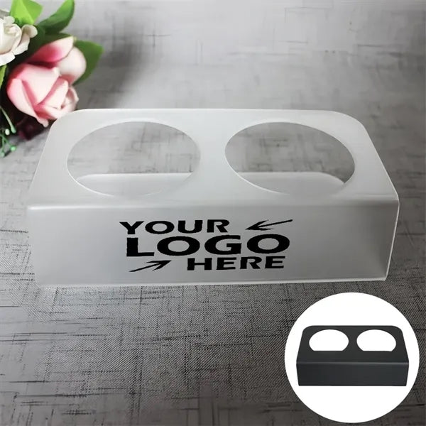 Acrylic Water Cup Holder & Beverage Display Rack
