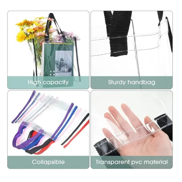 Clear stadium tote bag 12x12x6