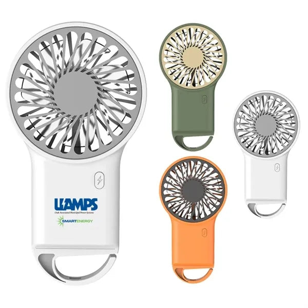 USB Rechargeable Handheld Fan w/ Hook