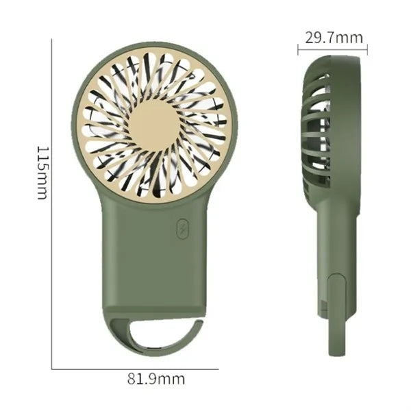 USB Rechargeable Handheld Fan w/ Hook