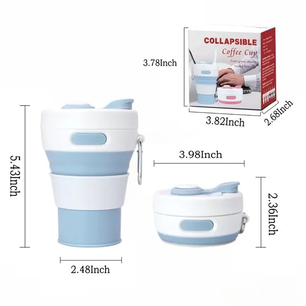 Collapsible Silicone Folding Cup with Lids