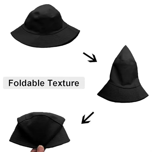 Unisex Cotton Bucket Hat Travel Sun Protection Fisherman Cap