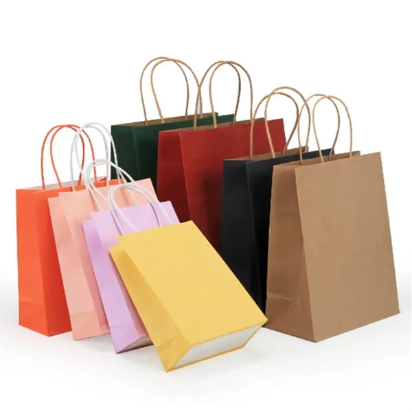 Colorful Kraft Paper Shopping Bag