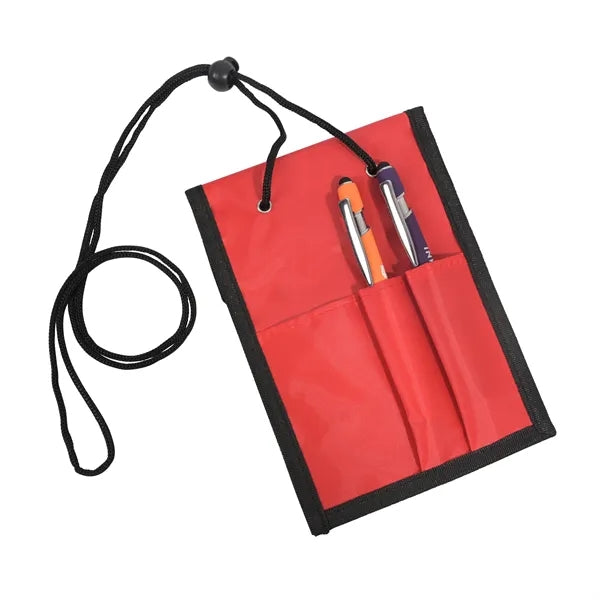 Folded Neck Wallet With Clear Front Window