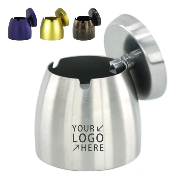 Stainless Steel Ashtray with Lid