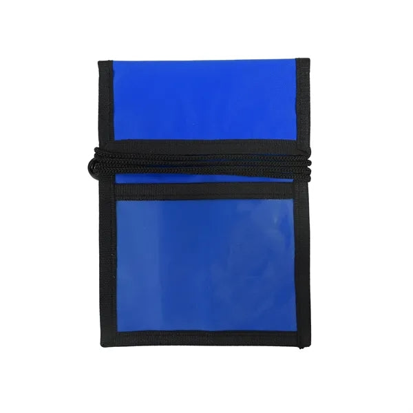 Folded Neck Wallet With Clear Front Window