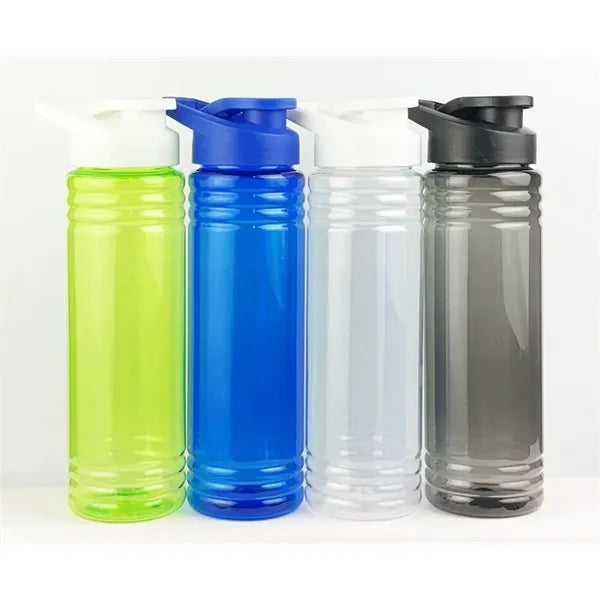 24 oz Plastic Water Bottle with Straw Lid