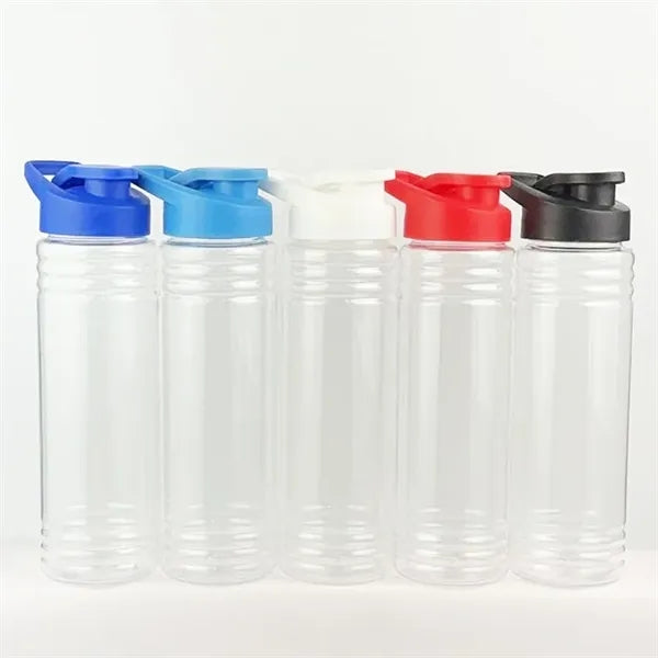 24 oz Plastic Water Bottle with Straw Lid