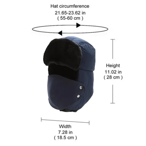 Winter Windproof Trapper Hat With Mask