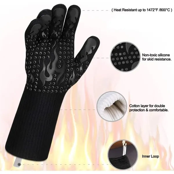 High temperature resistant and flame-retardant gloves