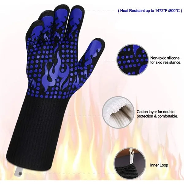 High temperature resistant and flame-retardant gloves