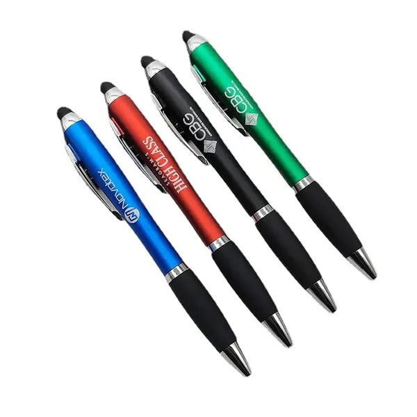 Led Light Up Laser LOGO Pen with Touch Screen
