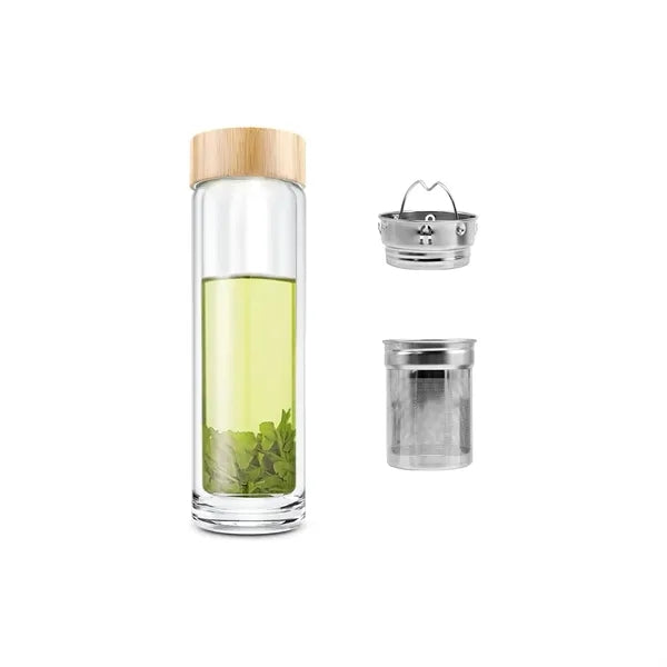 Double Wall Glass Water Bottle