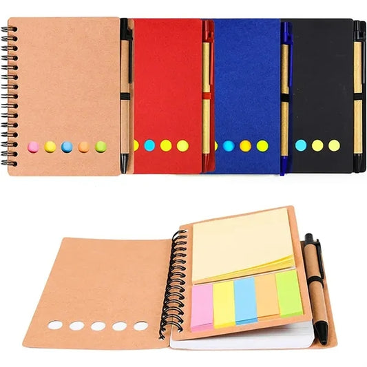 Pocket Business Spiral Notebook With Sticky Notes