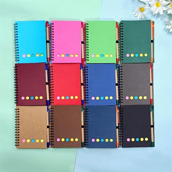 Pocket Business Spiral Notebook With Sticky Notes