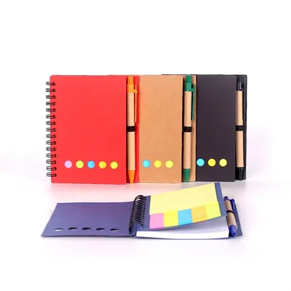 Pocket Business Spiral Notebook With Sticky Notes