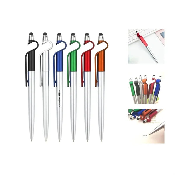 Logo 3-in-1 Stylus Pen with Phone Holder & Gift
