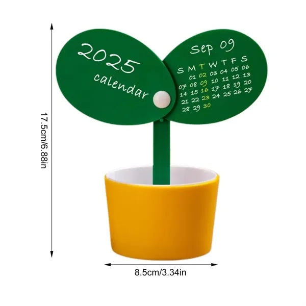 2025 Desk Calendar with Pen Holder