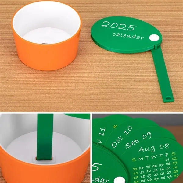 2025 Desk Calendar with Pen Holder