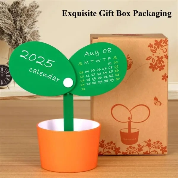 2025 Desk Calendar with Pen Holder