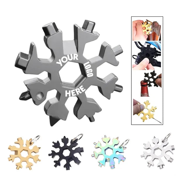 18 in 1 Multitool Snowflake W/ Keychain