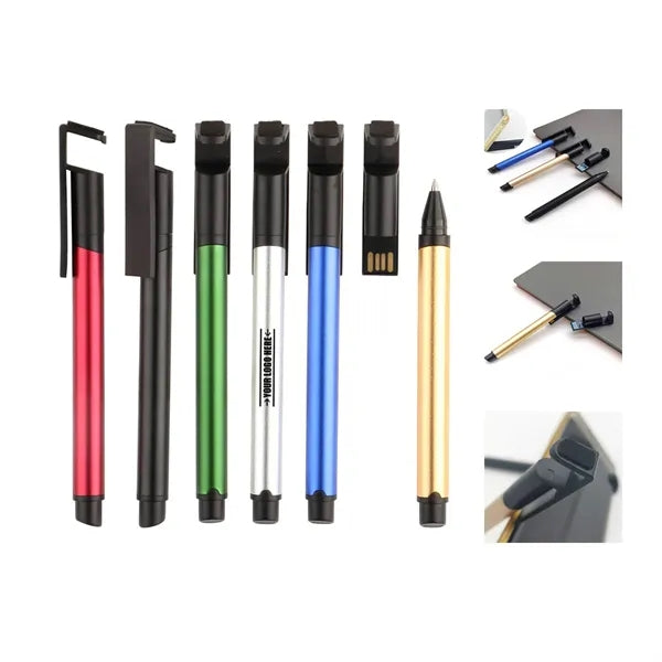 Multifunctional Pen with USB Drive & Phone Stand