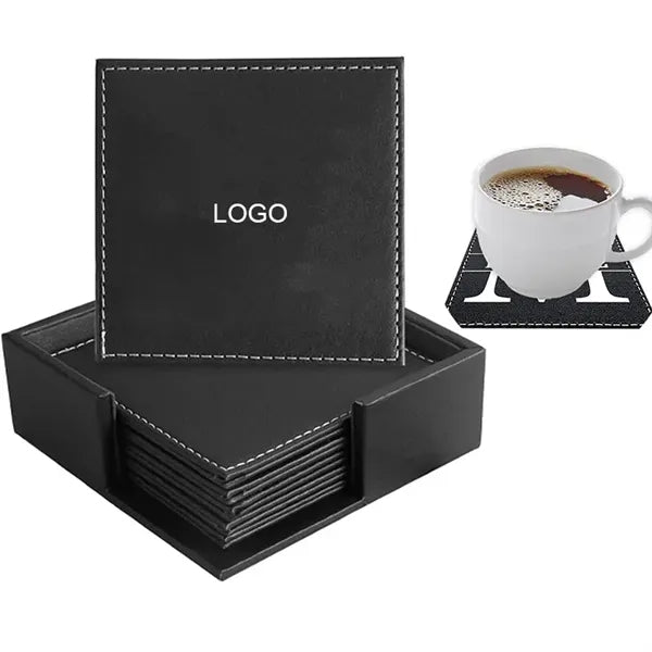 Leather Coaster Set of 6