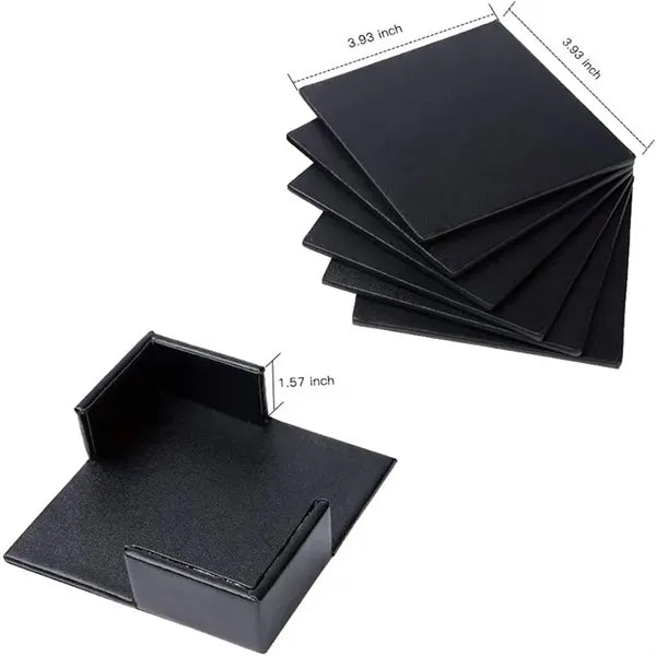 Leather Coaster Set of 6