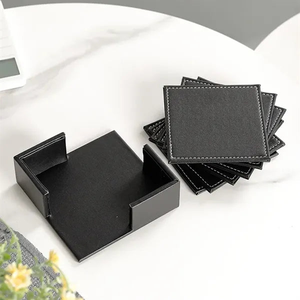 Leather Coaster Set of 6