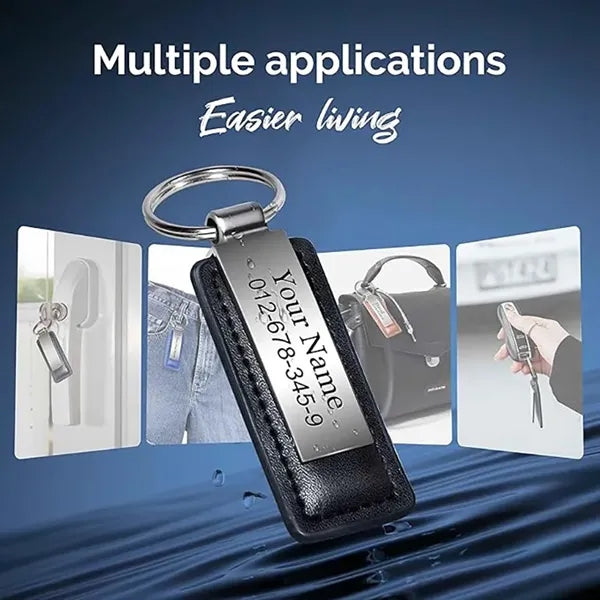 Metal Leather Keychain for Car