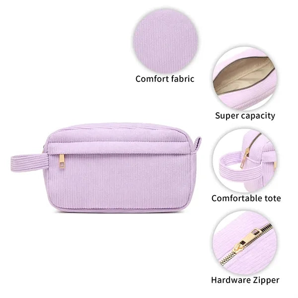 Corduroy Makeup Bag